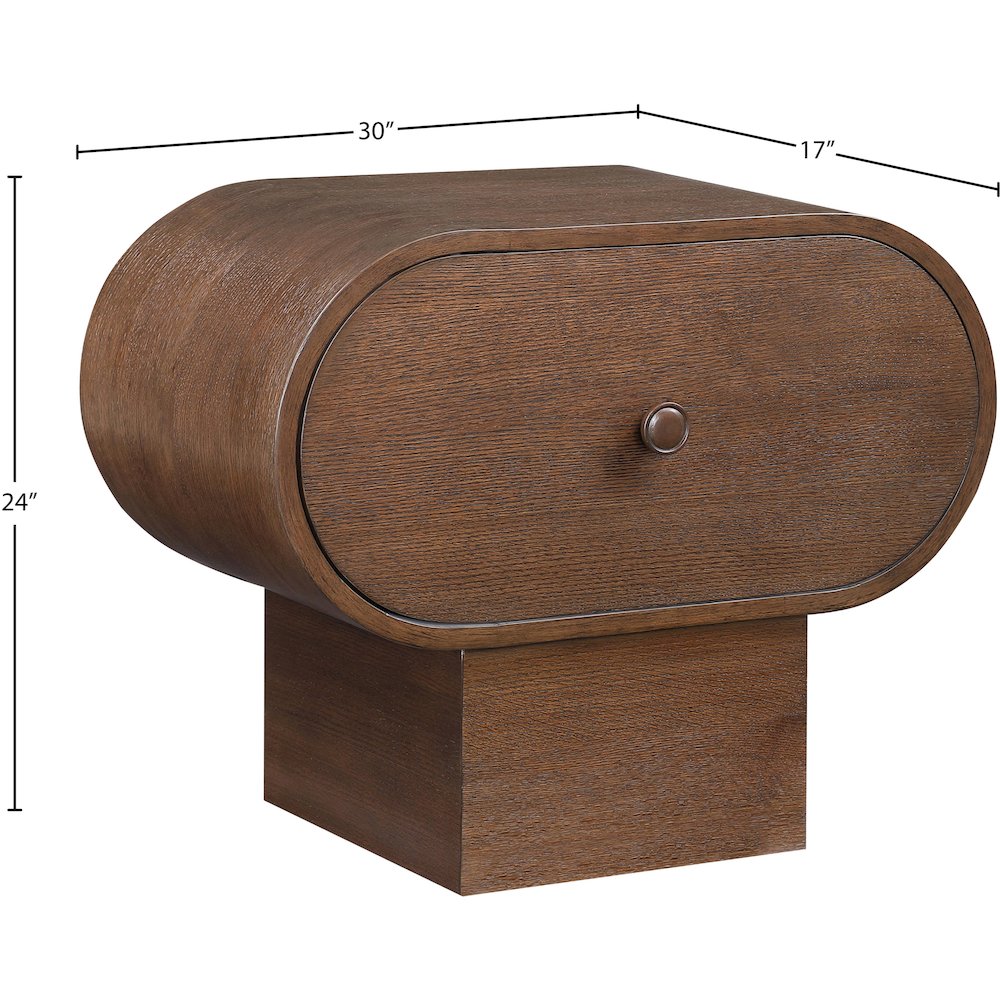 Harlow Brown Night Stand. Picture 10