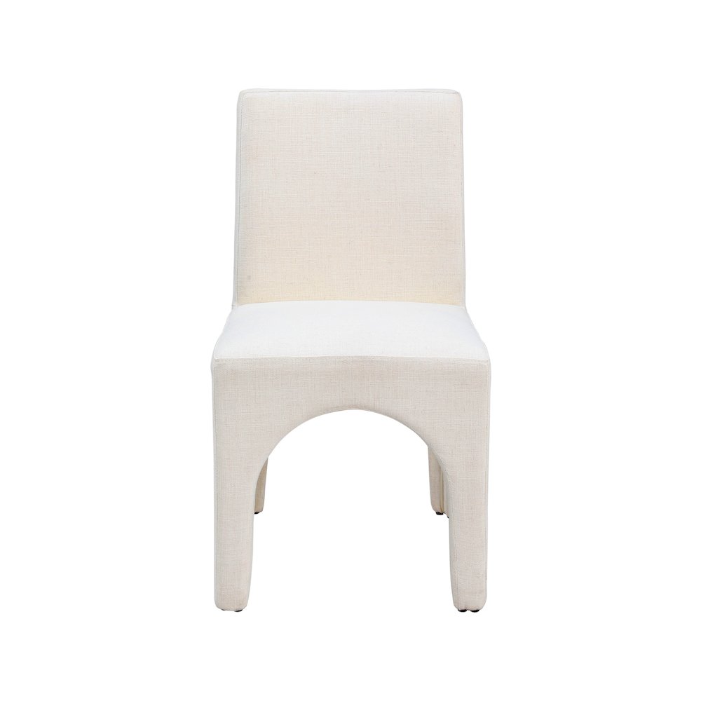 Gramercy Beige Linen Textured Fabric Dining Chair, Set of 2. Picture 3