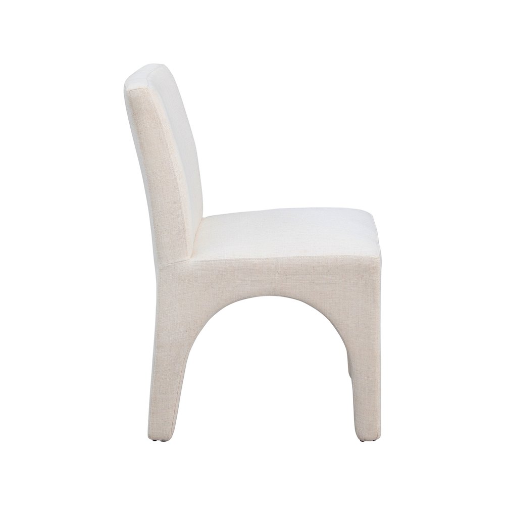 Gramercy Beige Linen Textured Fabric Dining Chair, Set of 2. Picture 4