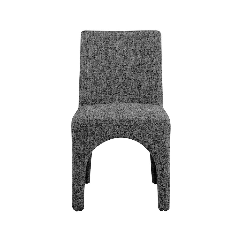 Gramercy Black Linen Textured Fabric Dining Chair, Set of 2. Picture 3