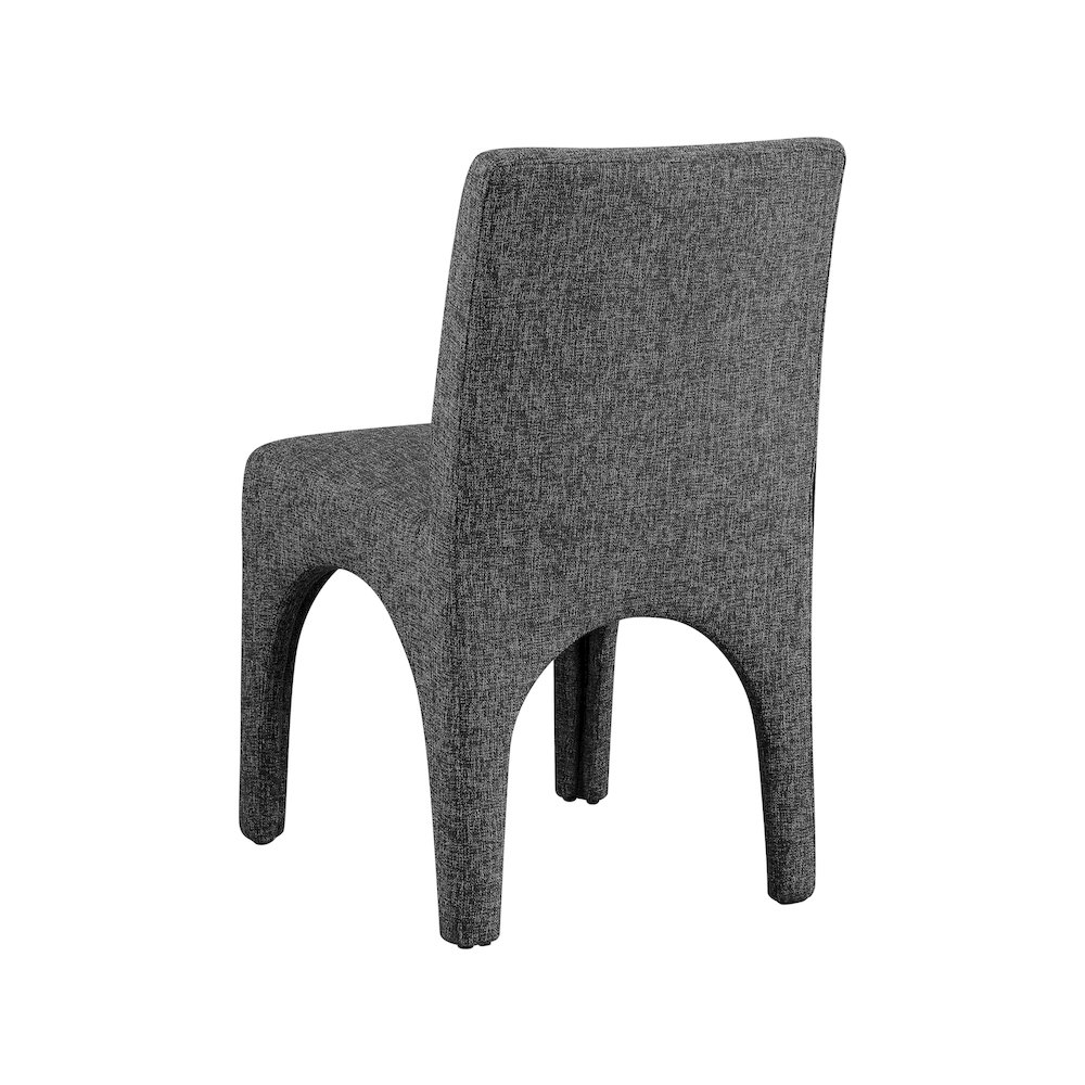 Gramercy Black Linen Textured Fabric Dining Chair, Set of 2. Picture 5