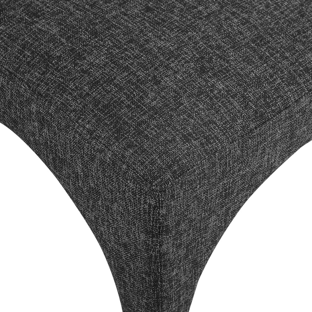Gramercy Black Linen Textured Fabric Dining Chair, Set of 2. Picture 6