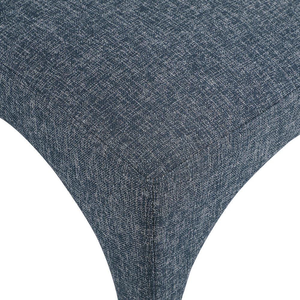 Gramercy Blue Linen Textured Fabric Dining Chair, Set of 2. Picture 6