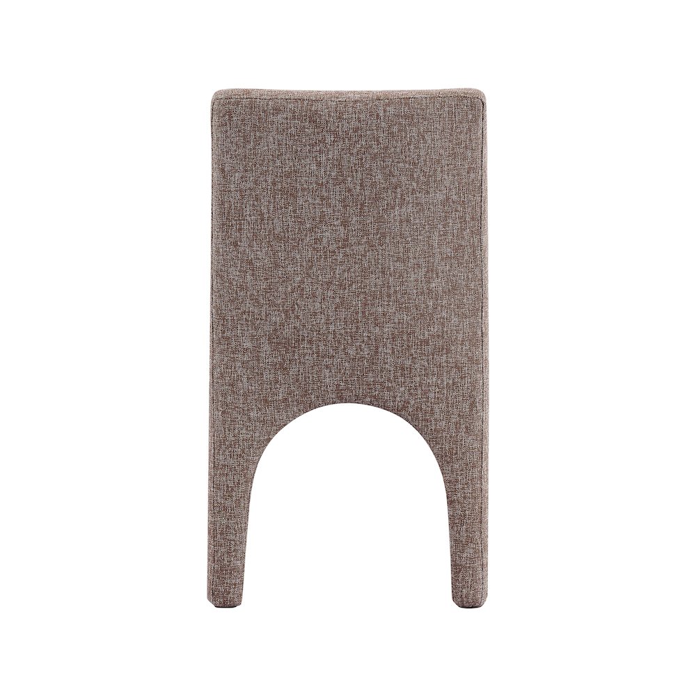 Gramercy Brown Linen Textured Fabric Dining Chair, Set of 2. Picture 2