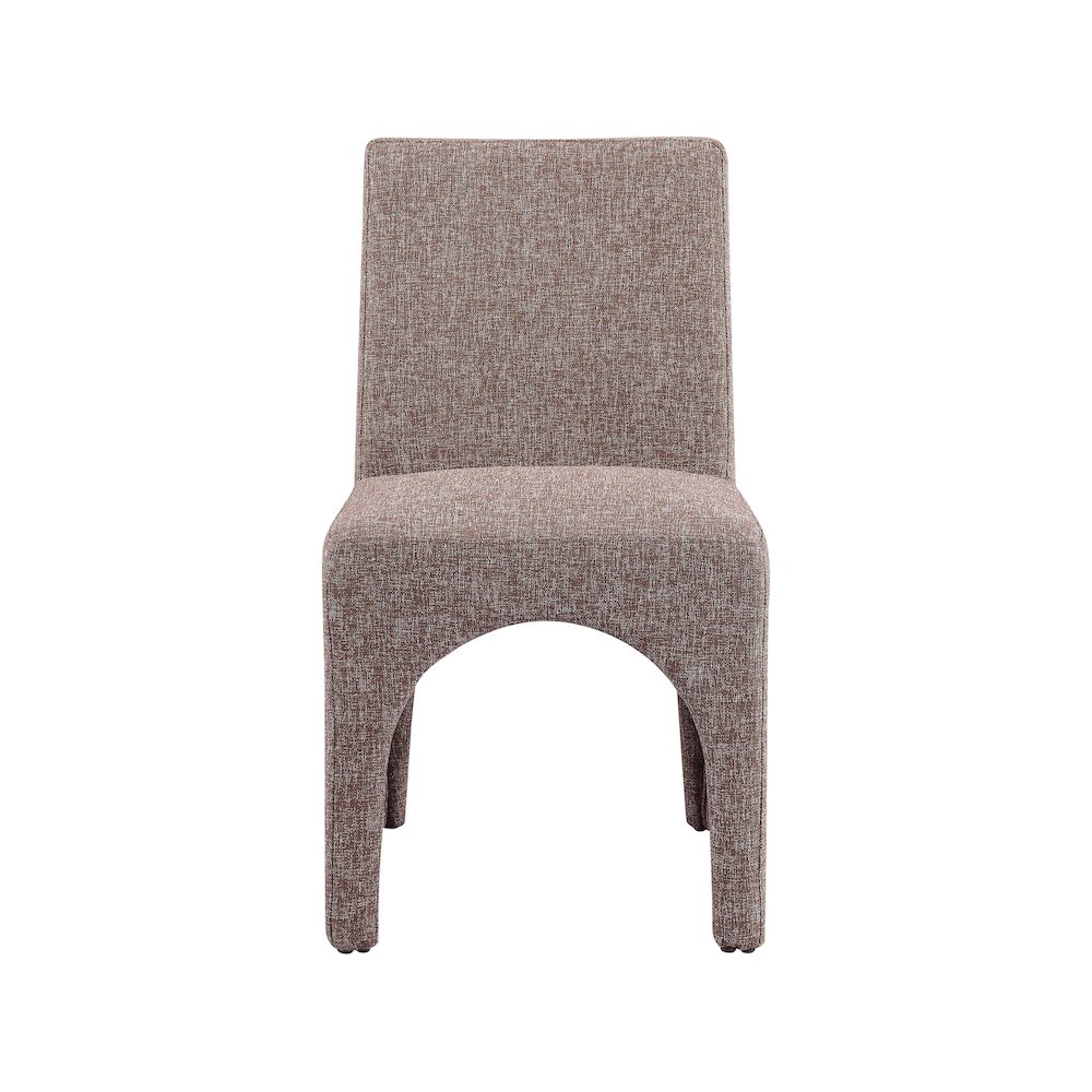 Gramercy Brown Linen Textured Fabric Dining Chair, Set of 2. Picture 3