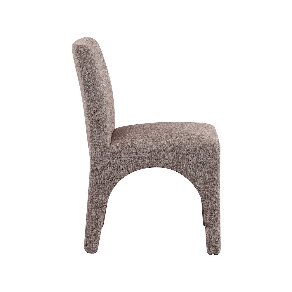 Gramercy Brown Linen Textured Fabric Dining Chair, Set of 2. Picture 4
