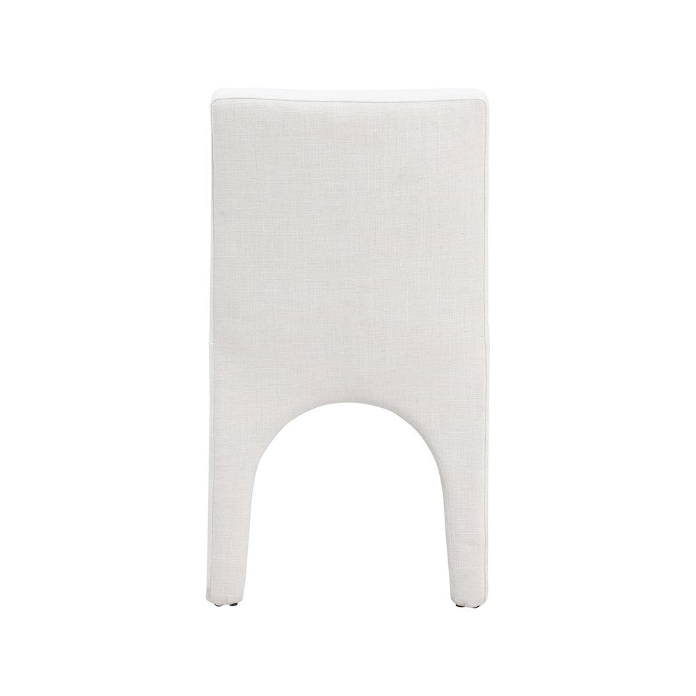 Gramercy Cream Linen Textured Fabric Dining Chair, Set of 2. Picture 2