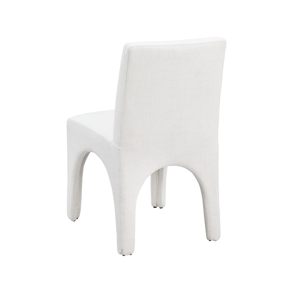 Gramercy Cream Linen Textured Fabric Dining Chair, Set of 2. Picture 5