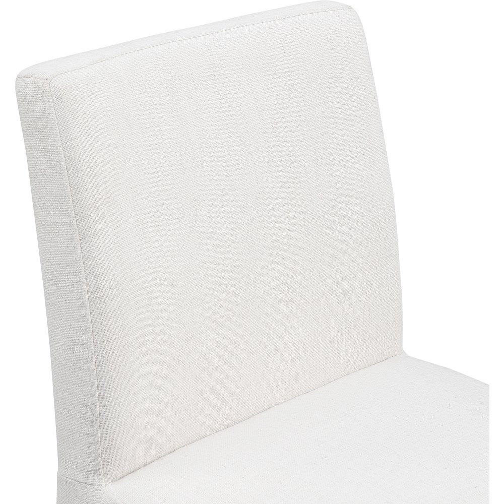 Gramercy Cream Linen Textured Fabric Dining Chair, Set of 2. Picture 6