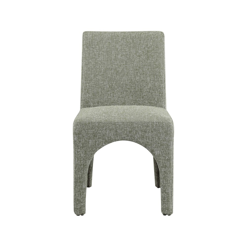 Gramercy Green Linen Textured Fabric Dining Chair, Set of 2. Picture 3