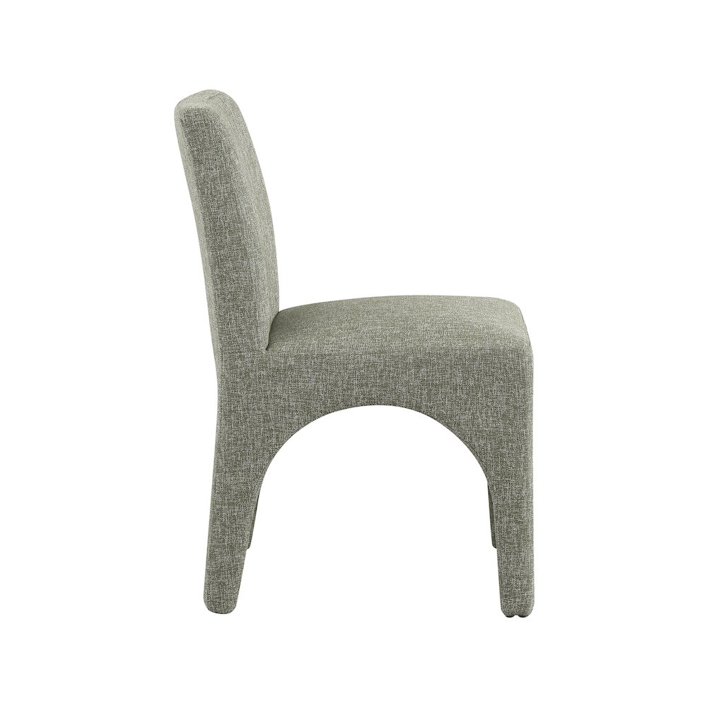 Gramercy Green Linen Textured Fabric Dining Chair, Set of 2. Picture 4