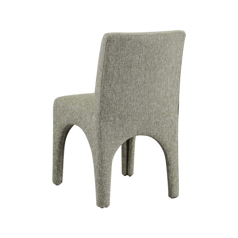 Gramercy Green Linen Textured Fabric Dining Chair, Set of 2. Picture 5