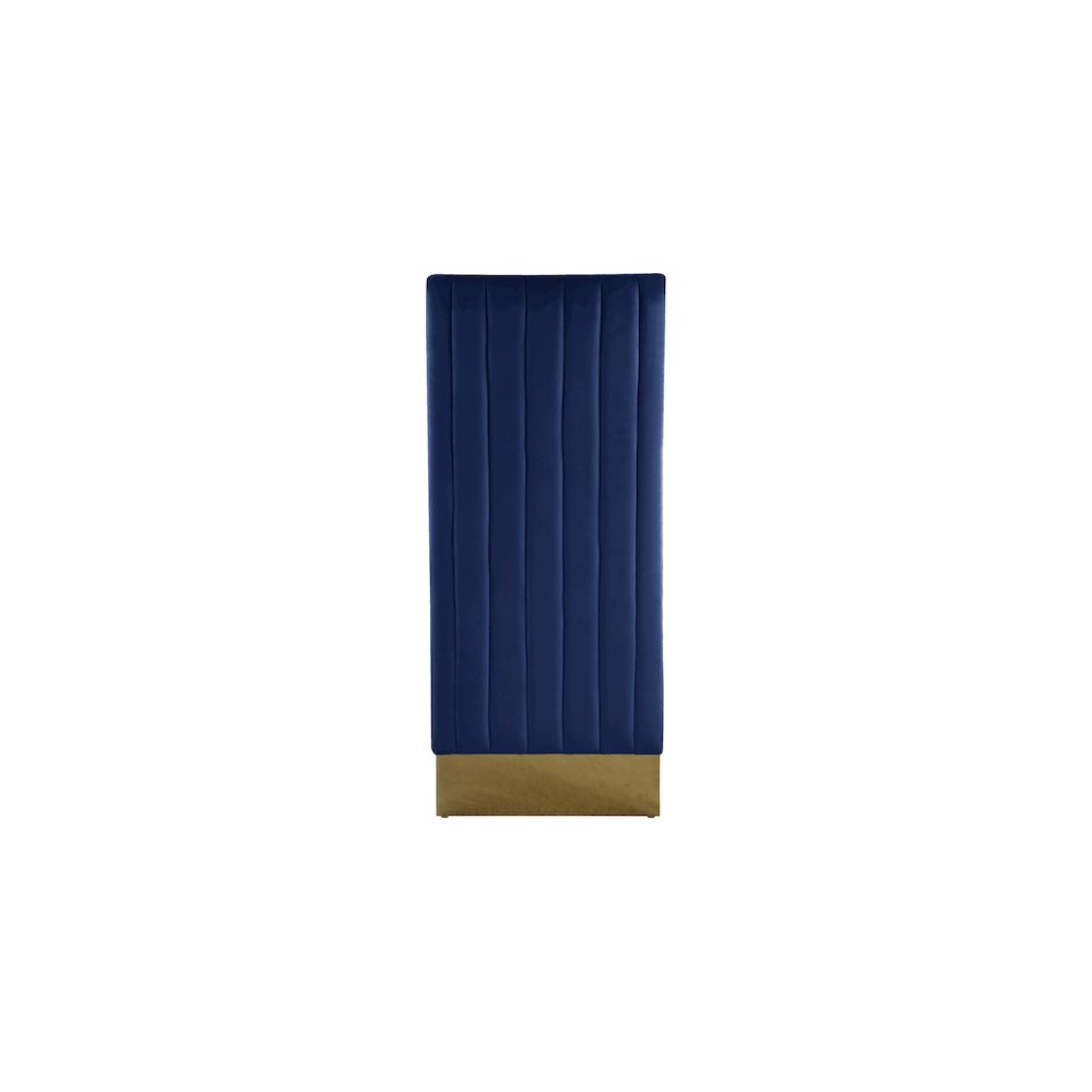 Porsha Navy Velvet Dining Chair, Set of 2. Picture 3