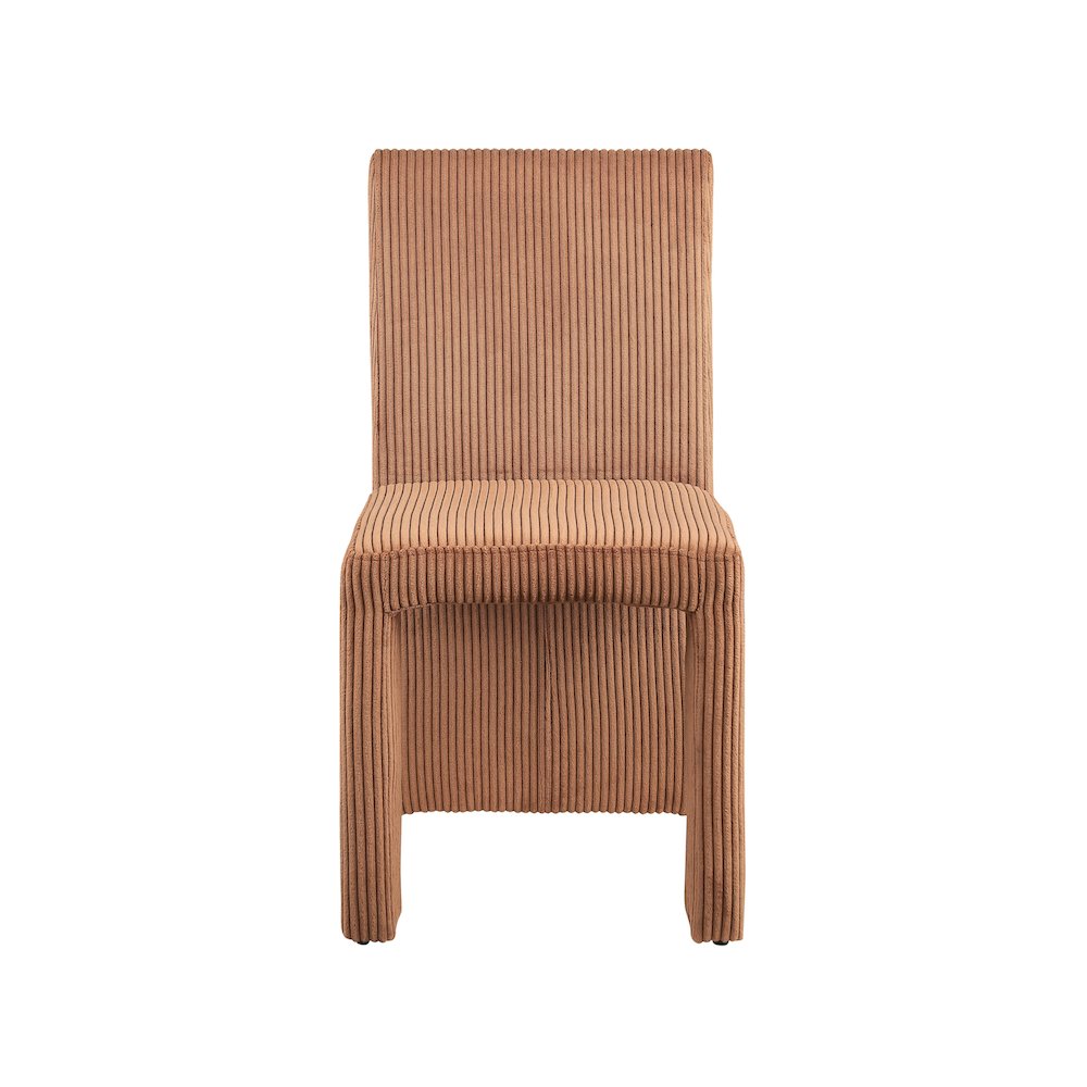 Benson Saddle Microsuede Corduroy Fabric Dining Chair, Set of 2. Picture 2