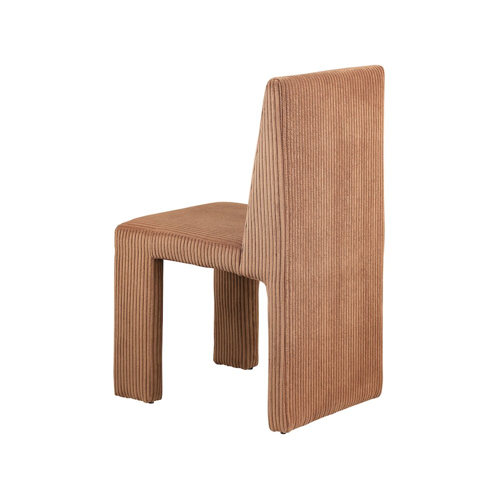 Benson Saddle Microsuede Corduroy Fabric Dining Chair, Set of 2. Picture 5
