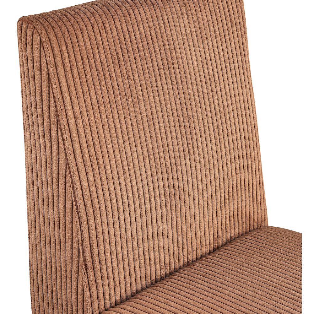 Benson Saddle Microsuede Corduroy Fabric Dining Chair, Set of 2. Picture 6