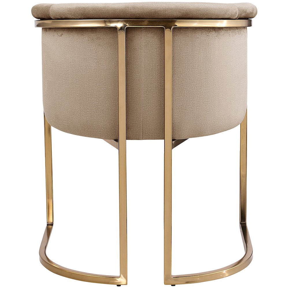 Tierra Beige Velvet Dining Chair. Picture 2