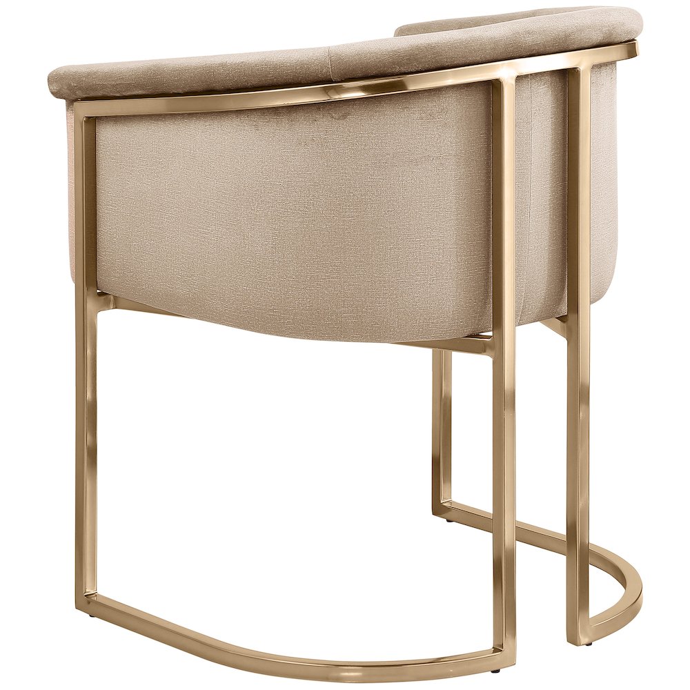 Tierra Beige Velvet Dining Chair. Picture 5