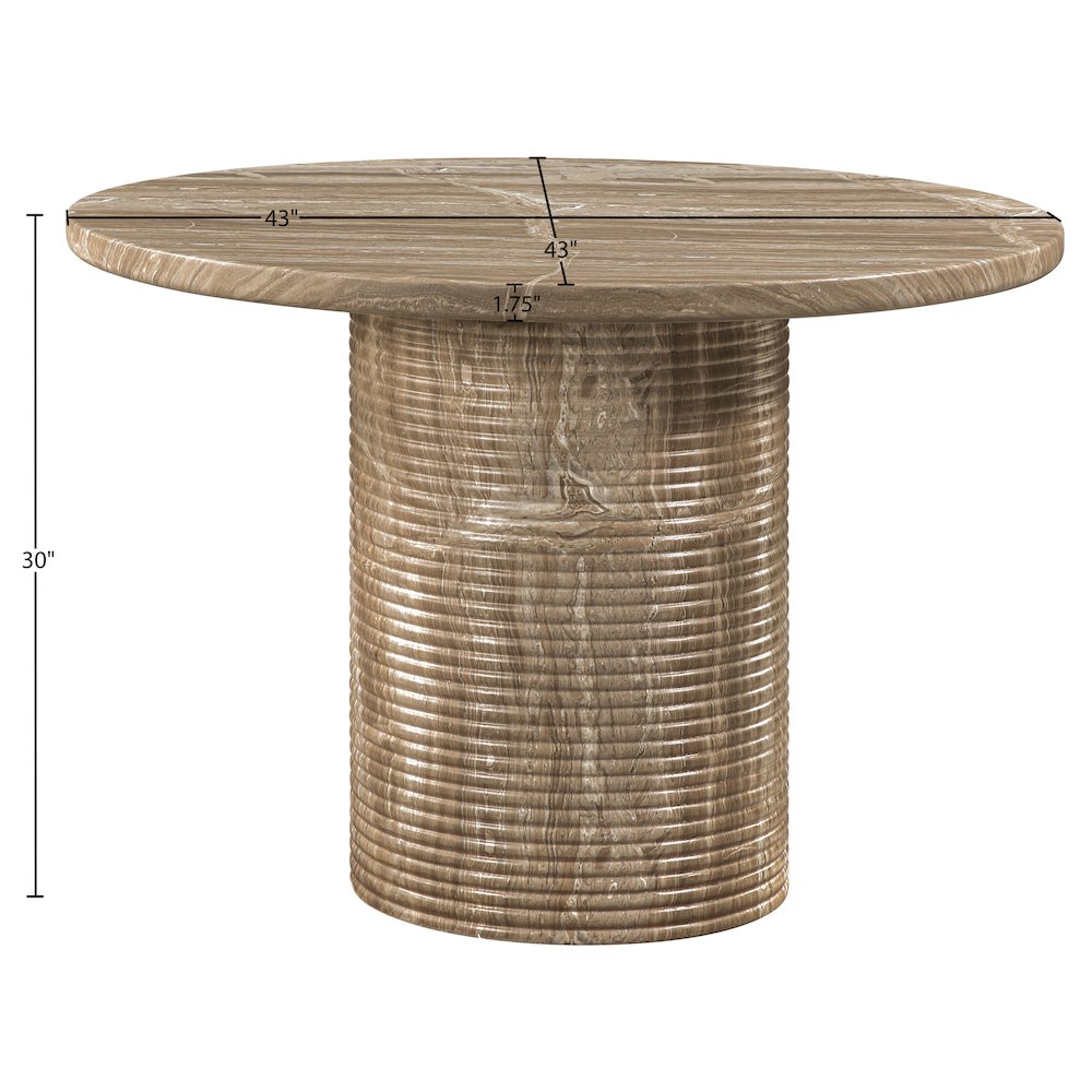 Rapallo 43" Beige Concrete Indoor/Outdoor Dining Table. Picture 6