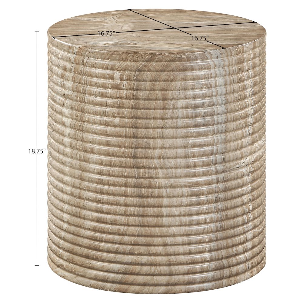 Rapallo Beige Concrete Indoor/Outdoor End Table. Picture 6