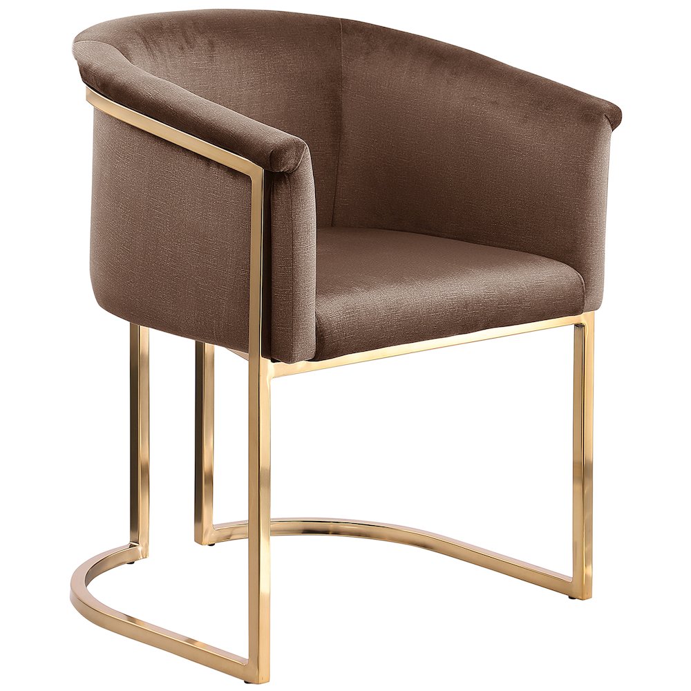Tierra Brown Velvet Dining Chair. Picture 1