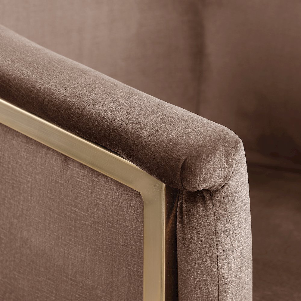 Tierra Brown Velvet Dining Chair. Picture 6