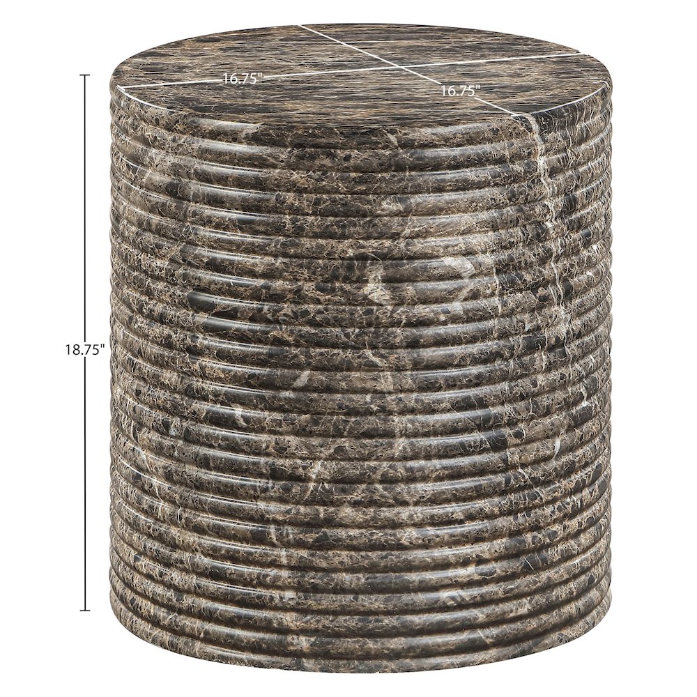 Rapallo Brown Concrete Indoor/Outdoor End Table. Picture 6