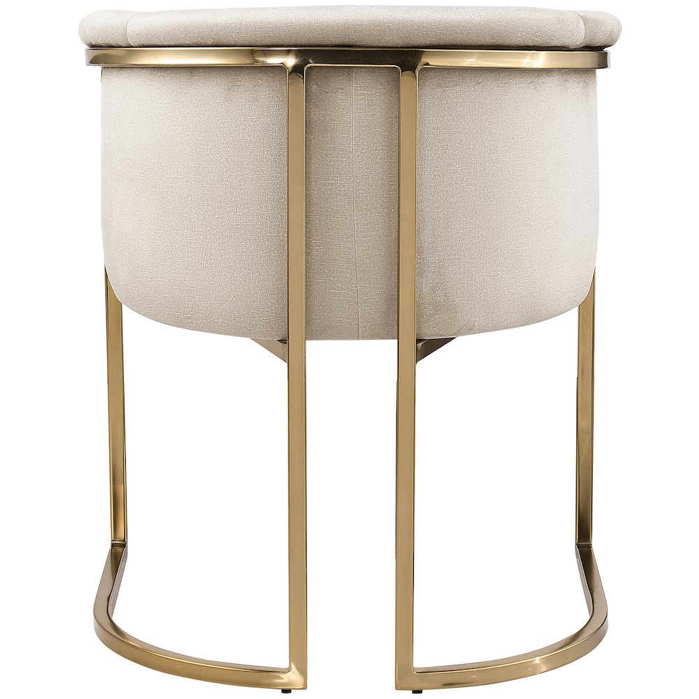 Tierra Cream Velvet Dining Chair. Picture 2