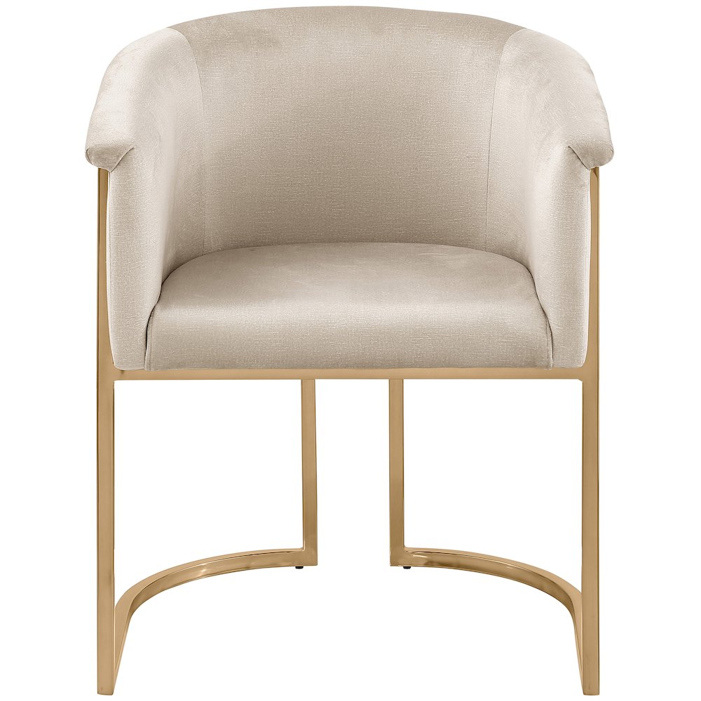 Tierra Cream Velvet Dining Chair. Picture 3