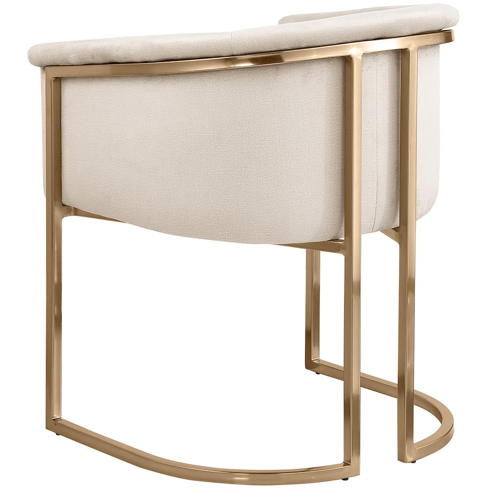 Tierra Cream Velvet Dining Chair. Picture 5