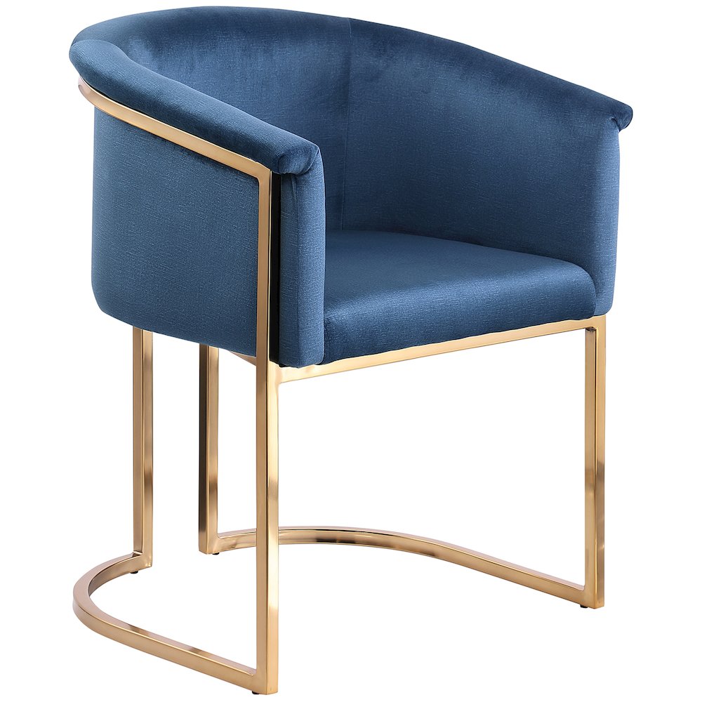 Tierra Navy Velvet Dining Chair. Picture 1