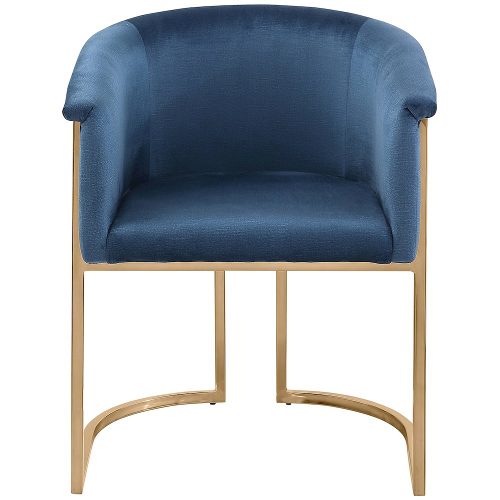 Tierra Navy Velvet Dining Chair. Picture 3