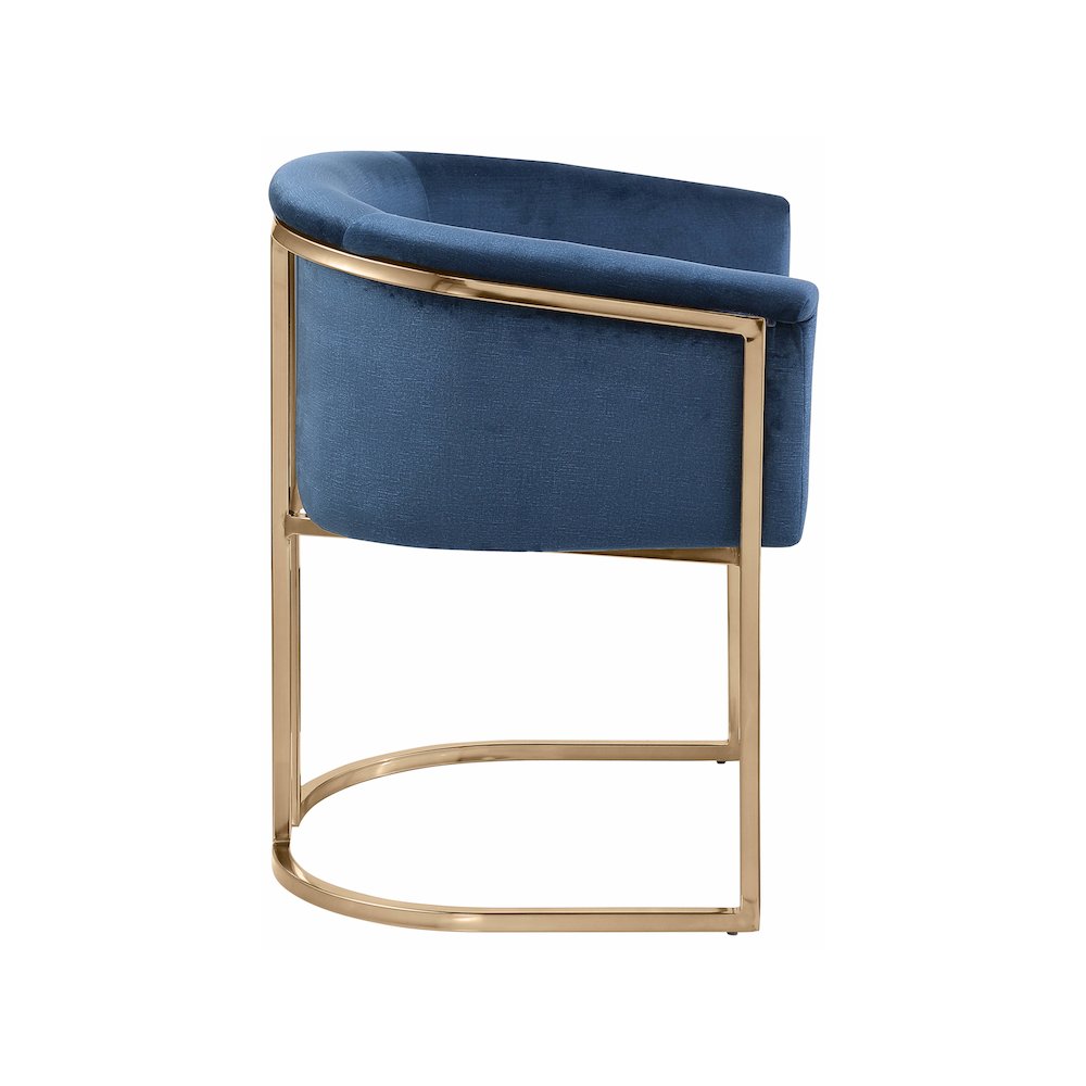 Tierra Navy Velvet Dining Chair. Picture 4