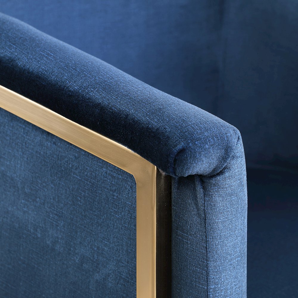 Tierra Navy Velvet Dining Chair. Picture 6