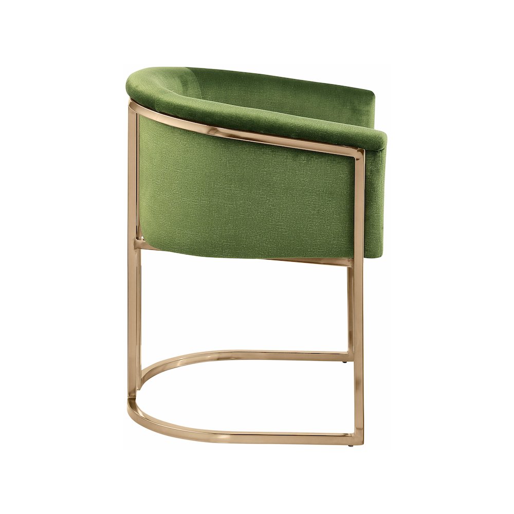 Tierra Olive Velvet Dining Chair. Picture 4