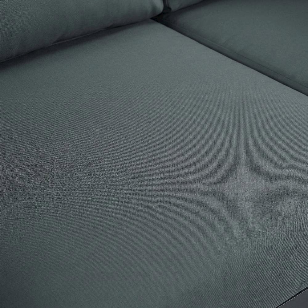 Gray Fabric Outdoor Patio Modular Sectional, Contemporary Style, Comfortable. Picture 5