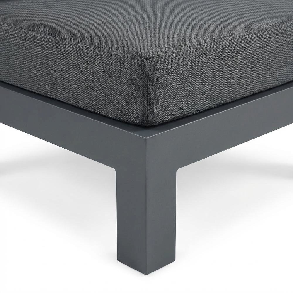 Gray Fabric Outdoor Patio Modular Sectional With Contemporary Design. Picture 6