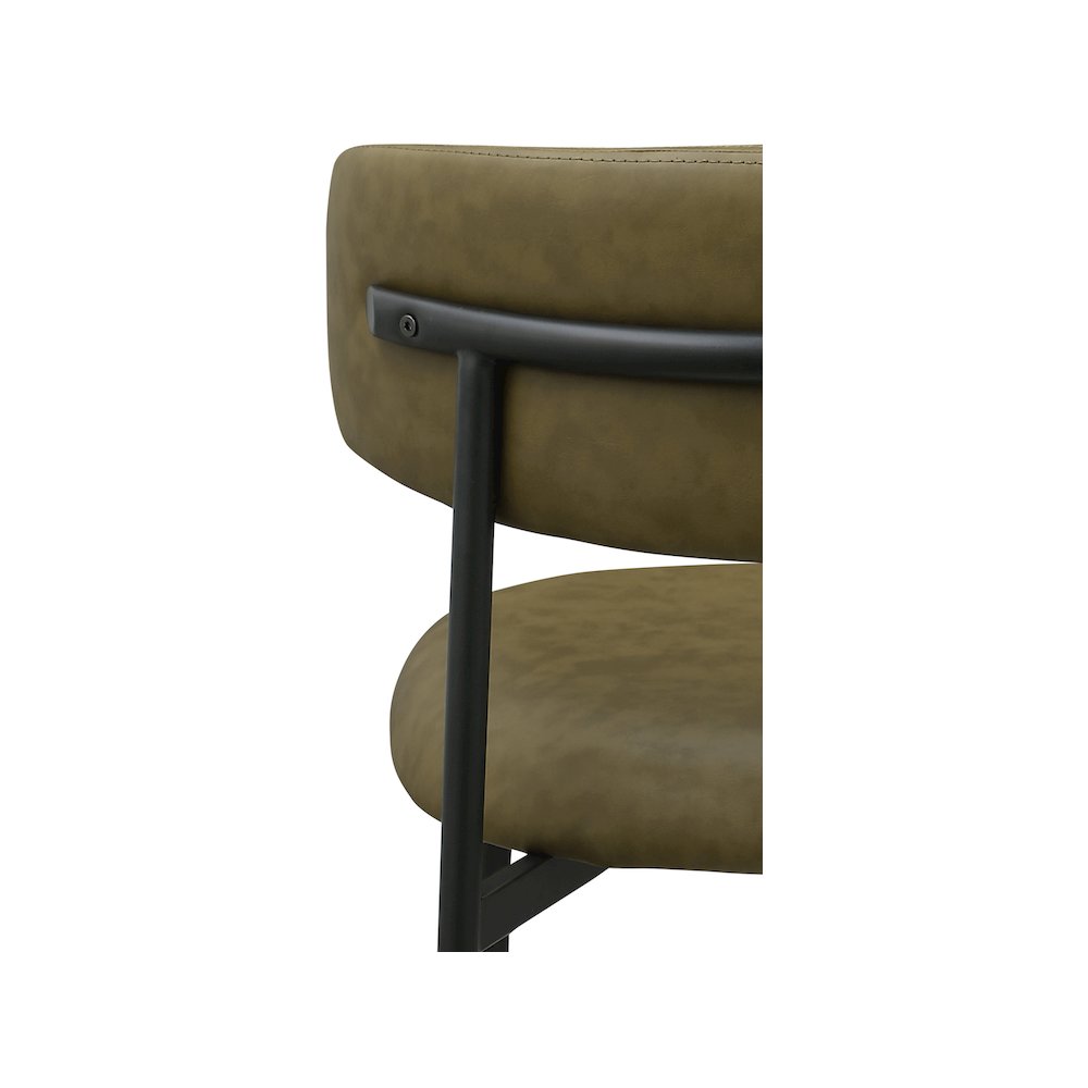 Lupita Olive Vegan Leather Dining Chair, Set of 2. Picture 6