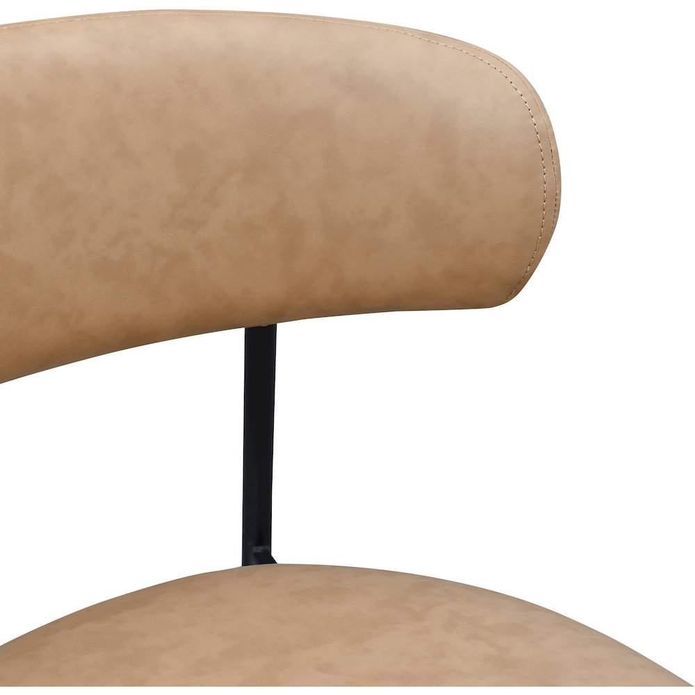 Lupita Tan Vegan Leather Dining Chair, Set of 2. Picture 5