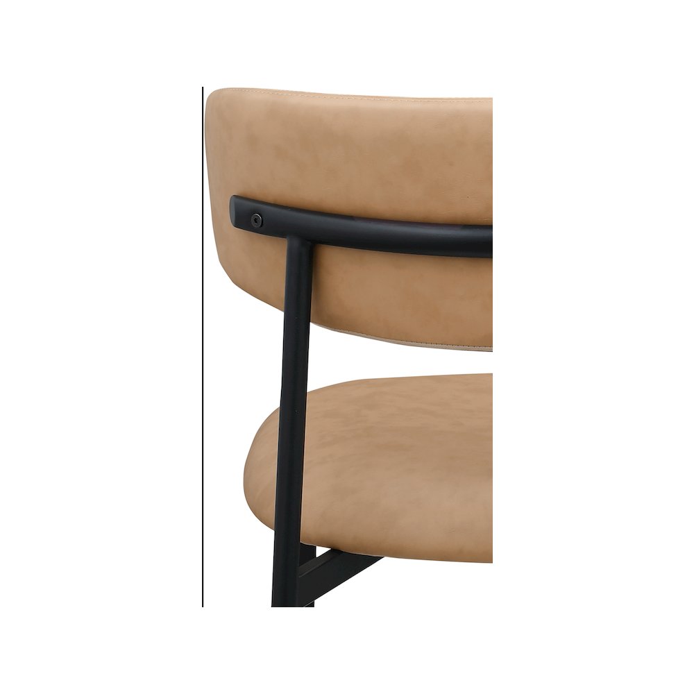 Lupita Tan Vegan Leather Dining Chair, Set of 2. Picture 6