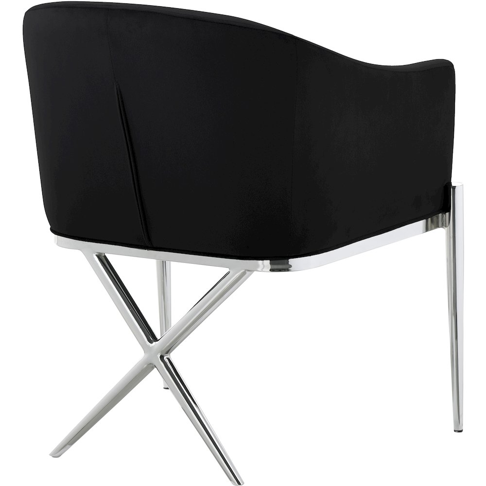 Xavier Black Velvet Dining Chair. Picture 2