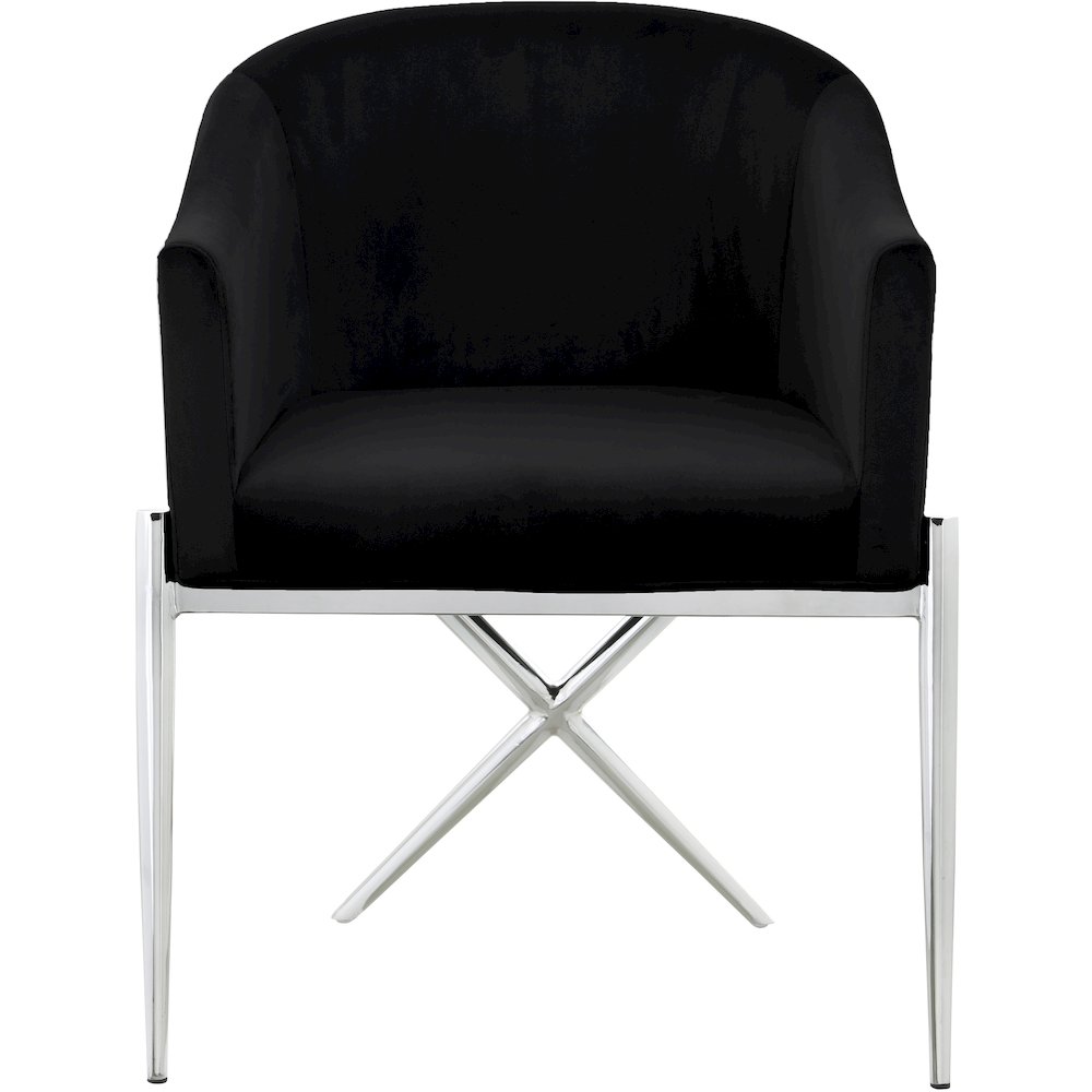 Xavier Black Velvet Dining Chair. Picture 3