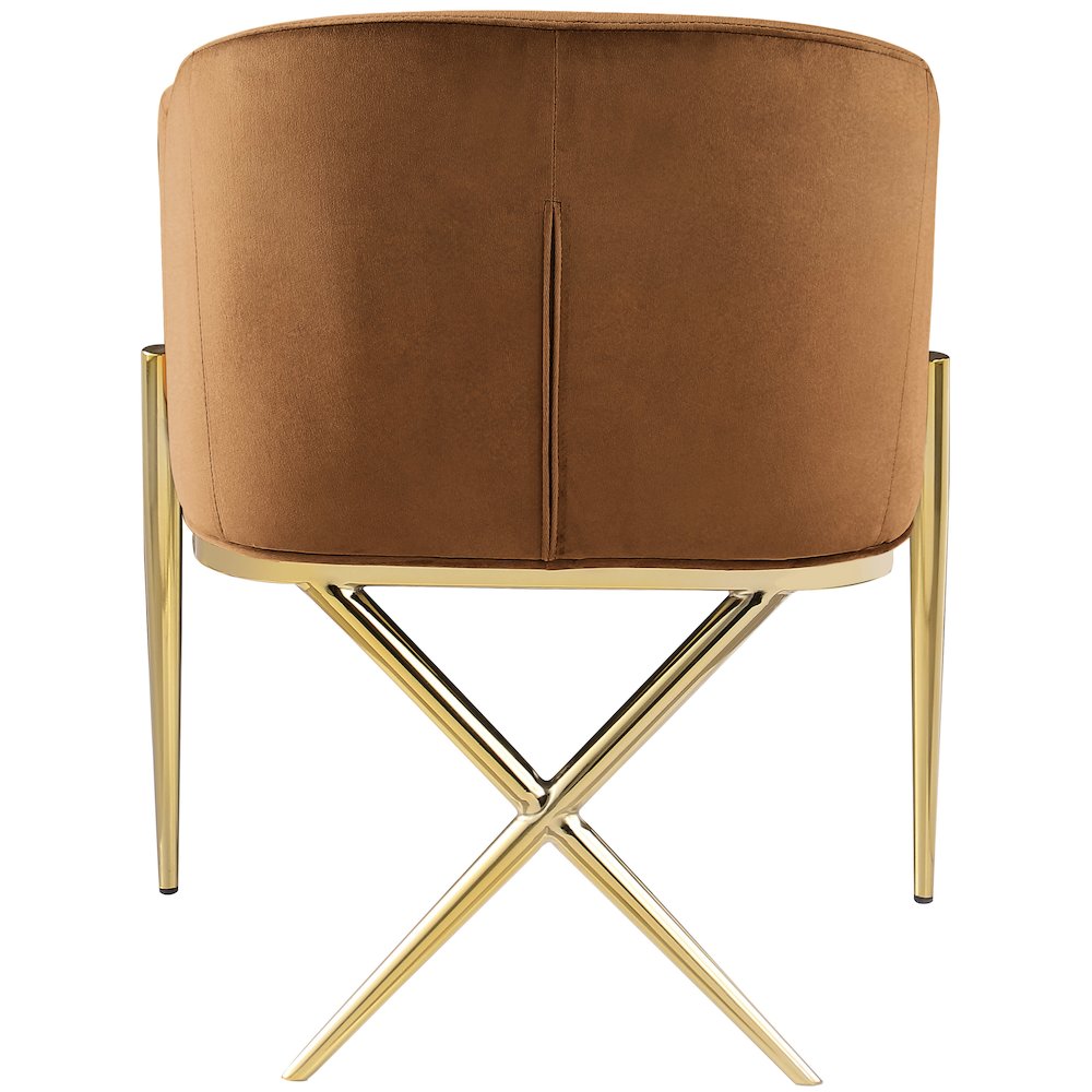 Xavier Saddle Velvet Dining Chair. Picture 4