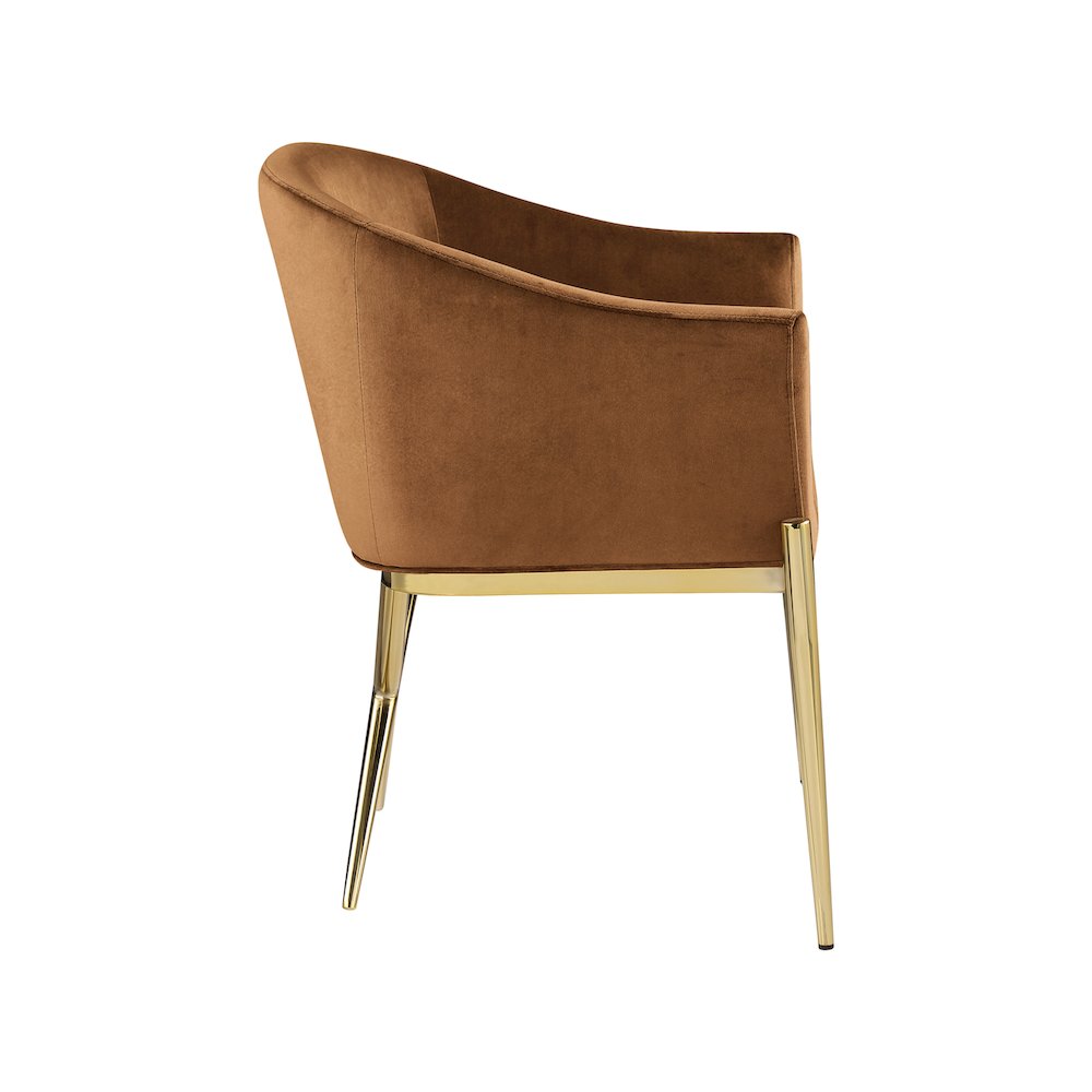 Xavier Saddle Velvet Dining Chair. Picture 5
