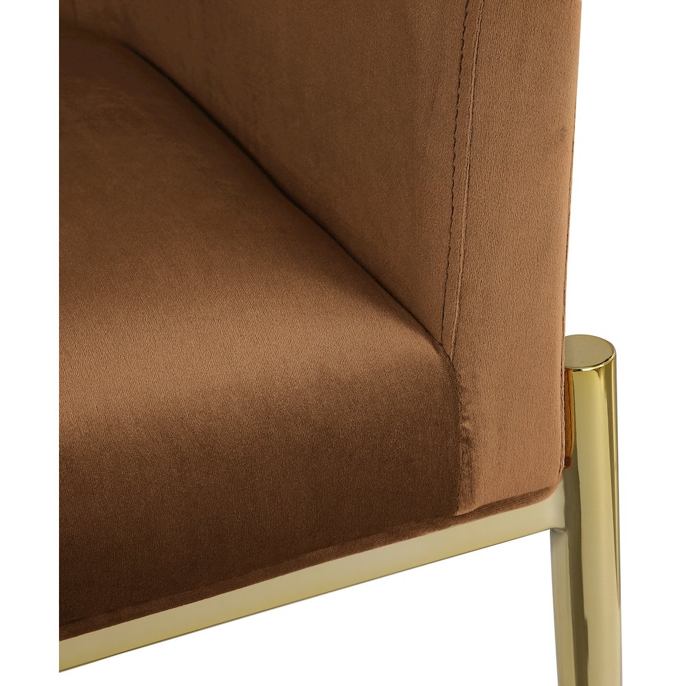 Xavier Saddle Velvet Dining Chair. Picture 6