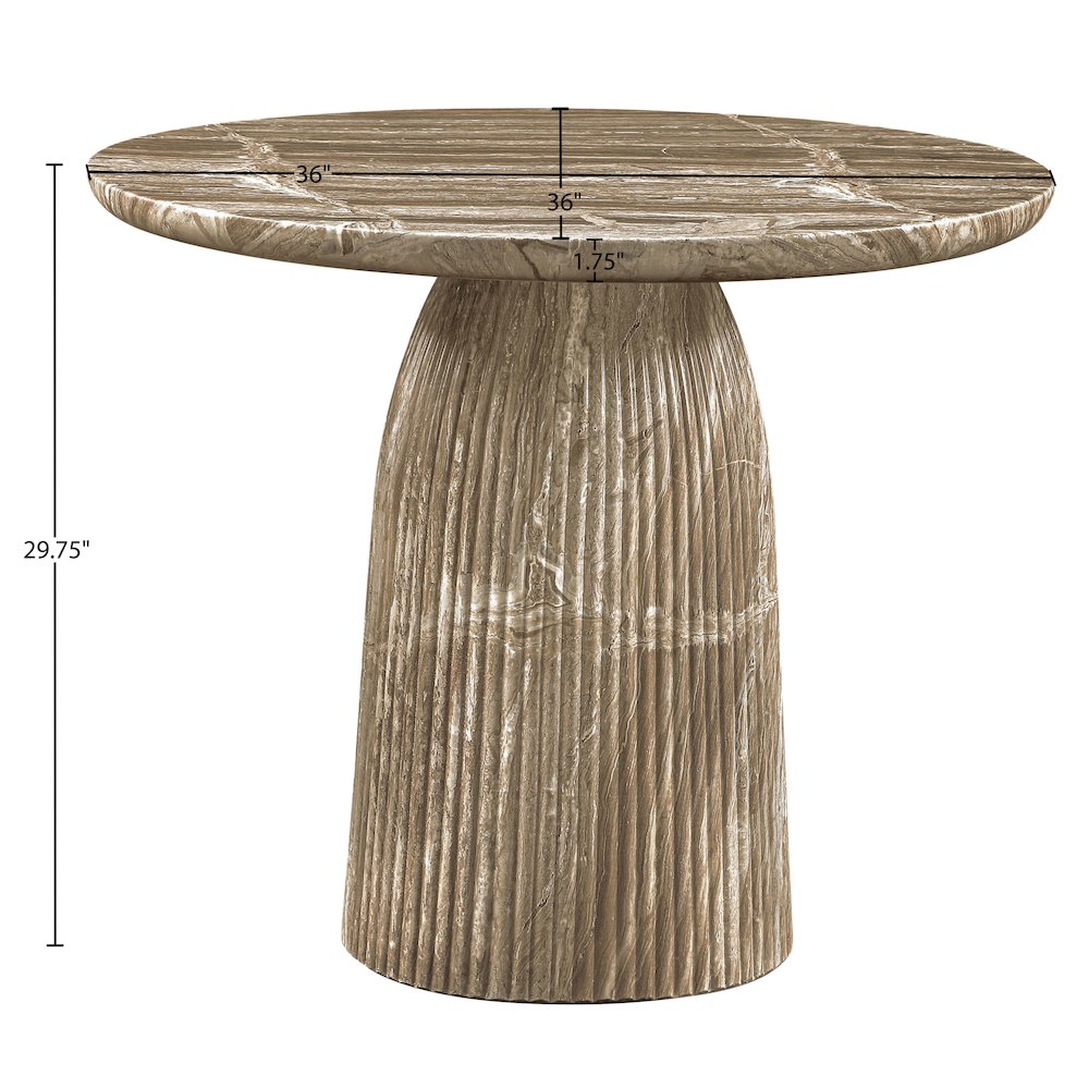 Venosa 36" Beige Concrete Indoor/Outdoor Dining Table. Picture 6