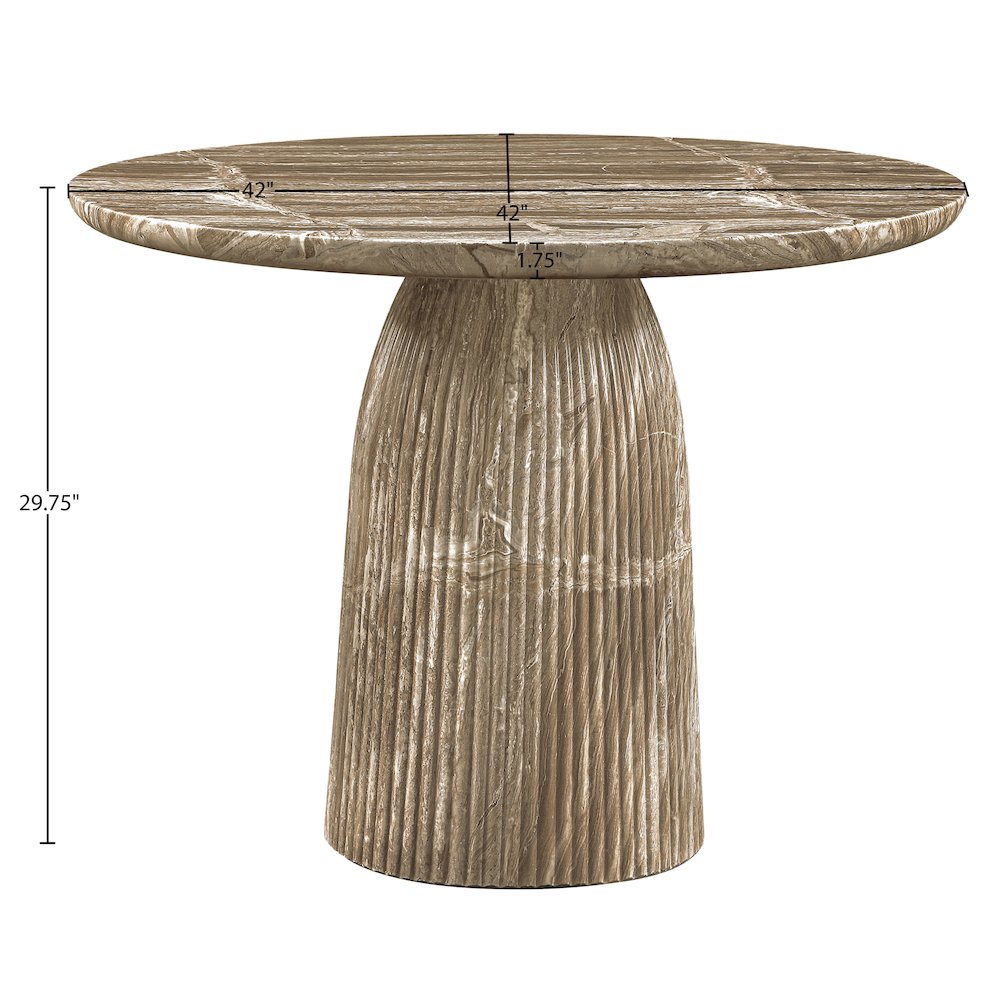 Venosa 42" Beige Concrete Indoor/Outdoor Dining Table. Picture 6