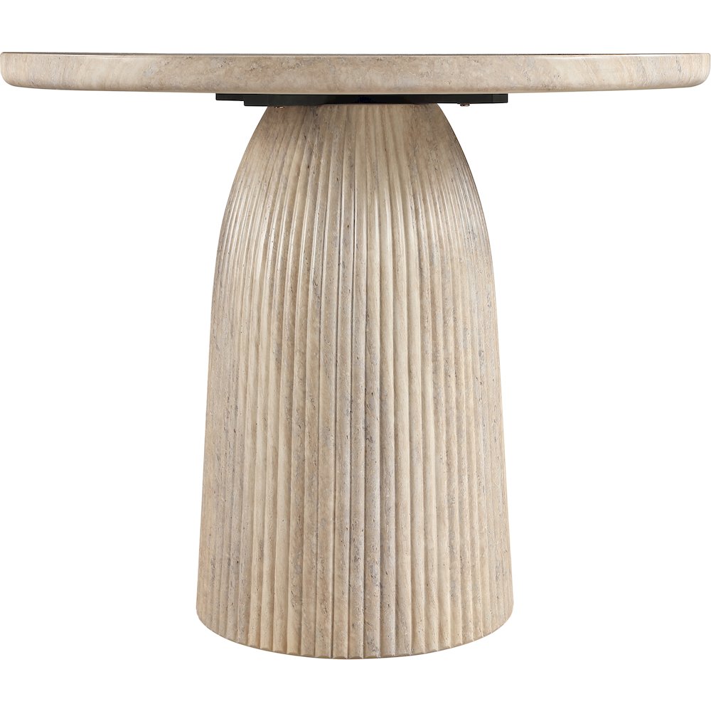 Venosa 36" Travertine Concrete Indoor/Outdoor Dining Table. Picture 3