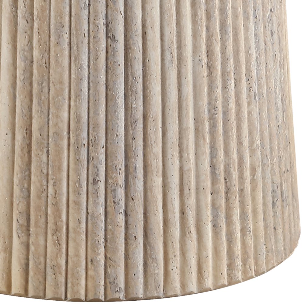 Venosa 36" Travertine Concrete Indoor/Outdoor Dining Table. Picture 5