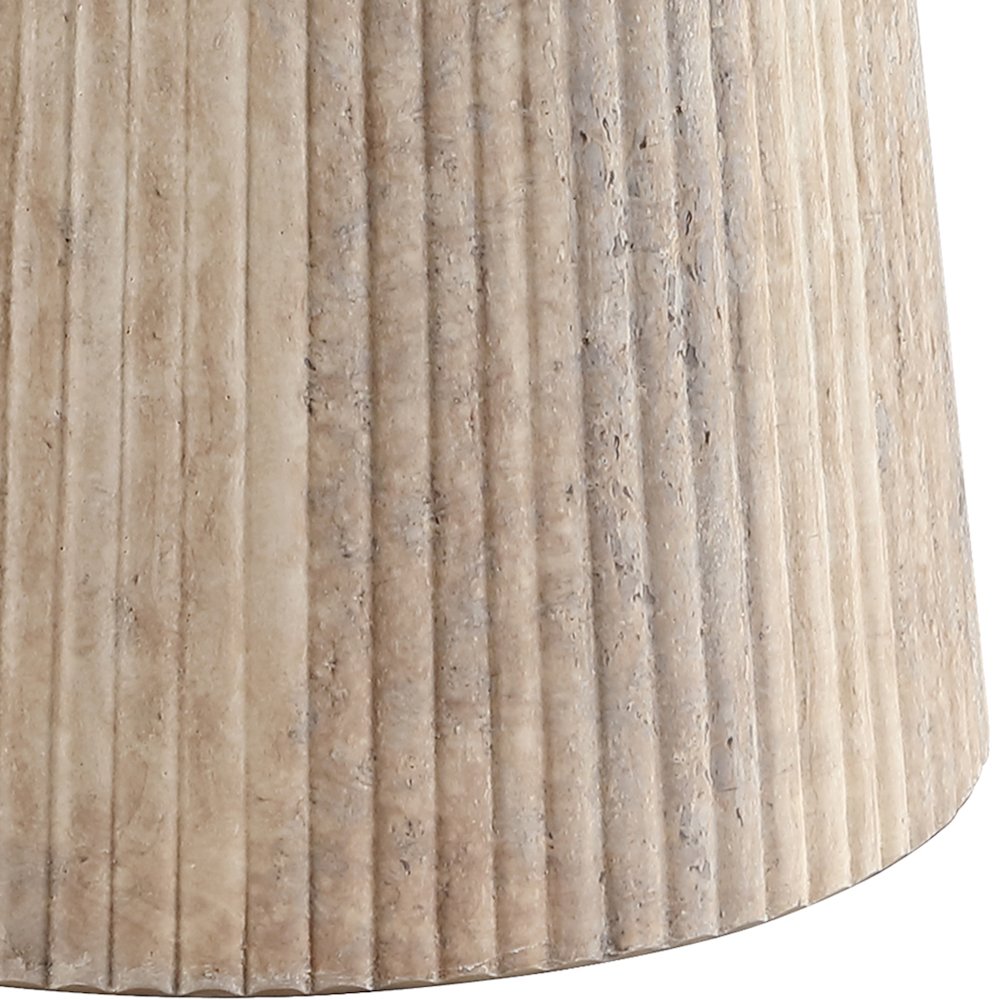 Venosa 42" Travertine Concrete Indoor/Outdoor Dining Table. Picture 5